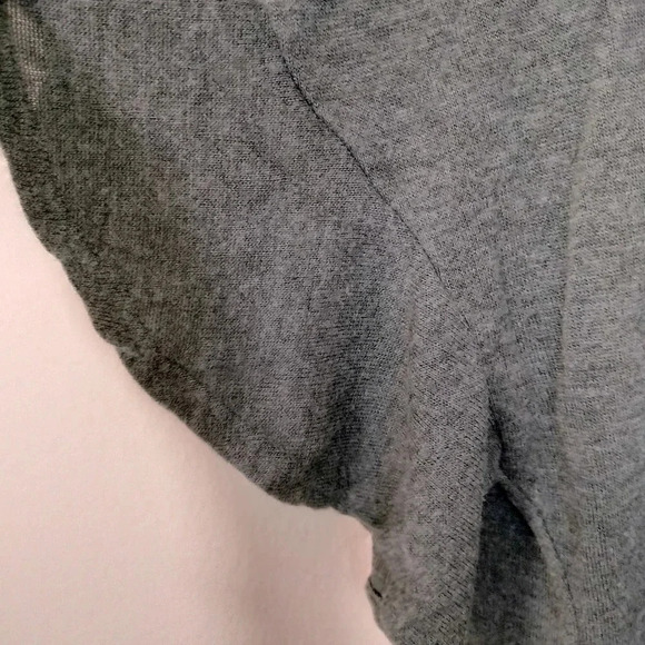 Lime n Chili SMALL Gray Flutter Short Sleeves Round Neckline Lightweight Rayon - Picture 4 of 6